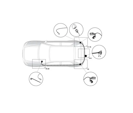 Электрика фаркопа Hak-System (13 pin) для Kia Ceed 2009-2012 21100535 в 