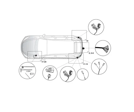 Электрика фаркопа Hak-System (13 pin) для Kia Optima 2012-2016 21100546 в 