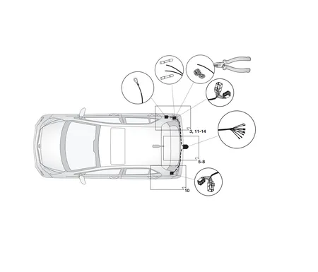 Электрика фаркопа Hak-System (13 pin) для Kia Picanto 2017- 26100568 в 