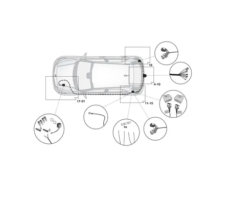 Электрика фаркопа Hak-System (7 pin) для Kia Rio 3/5 дв. 2017-2021 12100566 в 