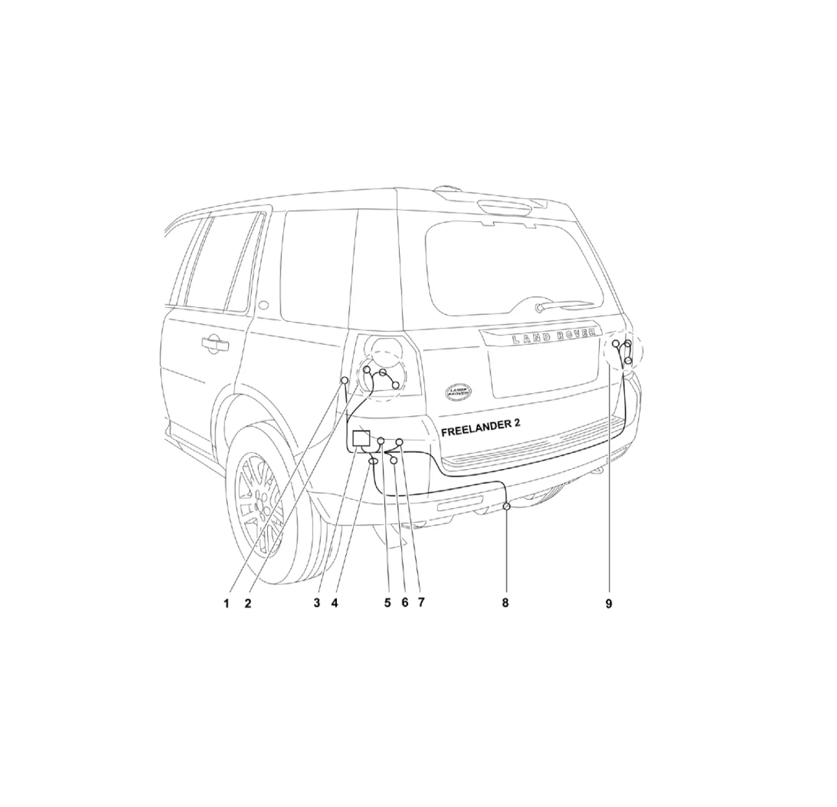 Электрика фаркопа Westfalia (13 pin) для Land Rover Freelander 2006-10/2012 323410300113 в 