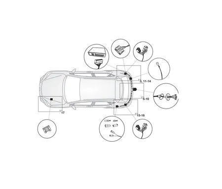 Электрика фаркопа Hak-System (7 pin) для Lexus RX 200t,350,450h 2016- 12670505 в 