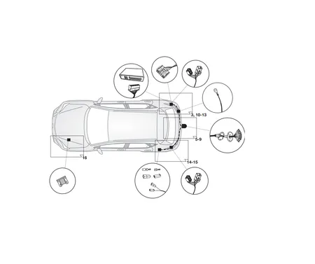 Электрика фаркопа Hak-System (13 pin) для Lexus RX 200t,350,450h 2016-  21670505 в 