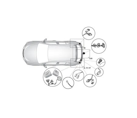 Электрика фаркопа Hak-System (13 pin) для Lexus UX 2019- 21670506 в 