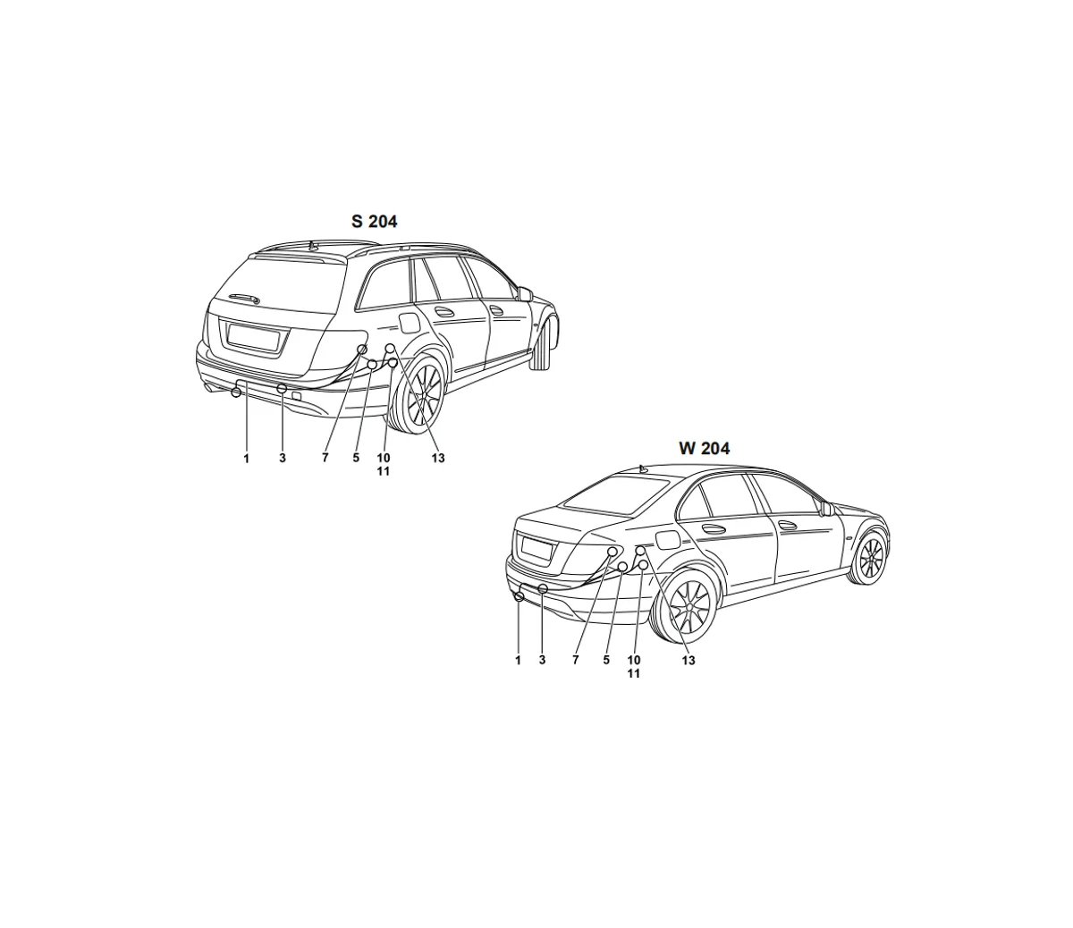 Электрика фаркопа Westfalia (13 pin) для Mercedes C-class 2007-2014 313361300113 в 