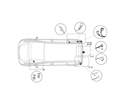 Электрика фаркопа Hak-System (7 pin) для Mercedes Citan 2012- 12500581 в 