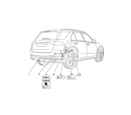 Электрика фаркопа Westfalia (13 pin) для Mercedes GLE 2018- 313446300113 в 