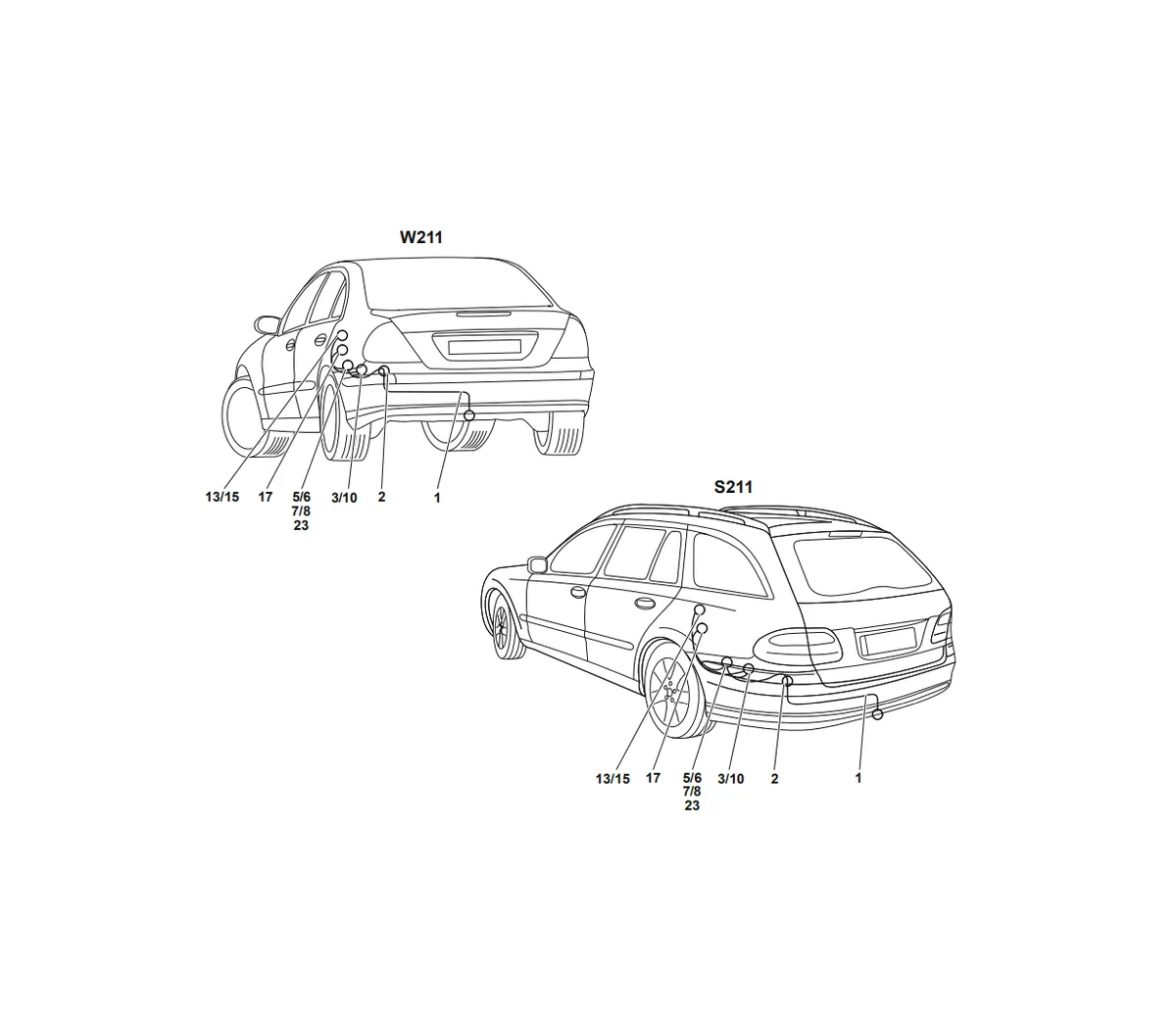 Электрика фаркопа Westfalia (13 pin) для Mercedes E-class 2003-2009 313196300113 в 