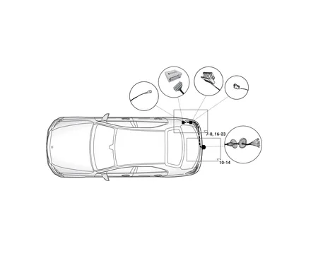 Электрика фаркопа Hak-System (7 pin) для Mercedes GLE 2019- 12040548 в 