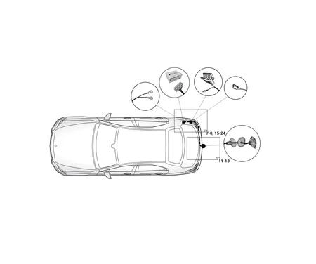 Электрика фаркопа Hak-System (13 pin) для Mercedes GLE 2019- 21040548 в 