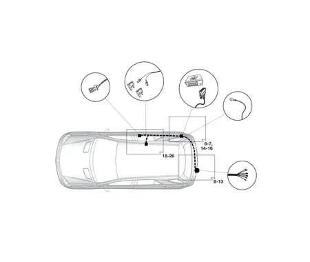 Электрика фаркопа Brink (7 pin) для Mercedes GLE 2015-2018 727583 в 