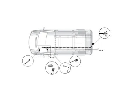 Электрика фаркопа Hak-System (7 pin) для Mercedes Sprinter (фургон/шасси) 2006-2018 12500521 в 