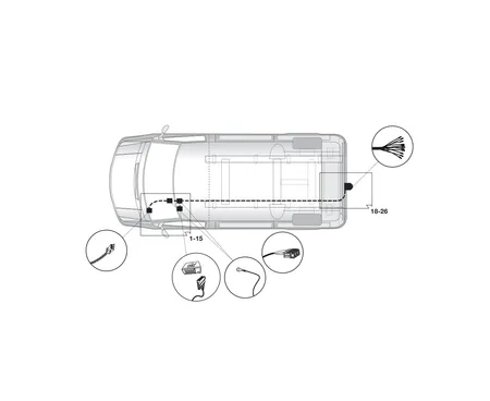 Электрика фаркопа Hak-System (13 pin) для Volkswagen Crafter 2006-2017 21500521 в 