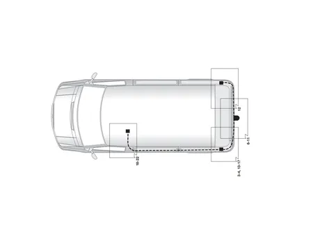 Электрика фаркопа Hak-System (13 pin) для Mercedes Vito 2003-2010 21040504 в 