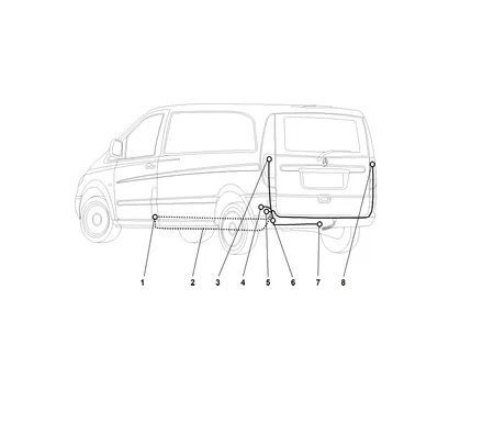 Электрика фаркопа Westfalia (7 pin) для Mercedes Vito 2003-2014 313176300107 в 