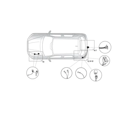 Электрика фаркопа Brink (7 pin) для Mitsubishi Outlander 2012- 729531 в 