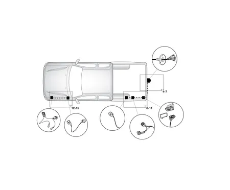 Электрика фаркопа Hak-System (7 pin) для Mitsubishi L200 2015- 12130538 в 