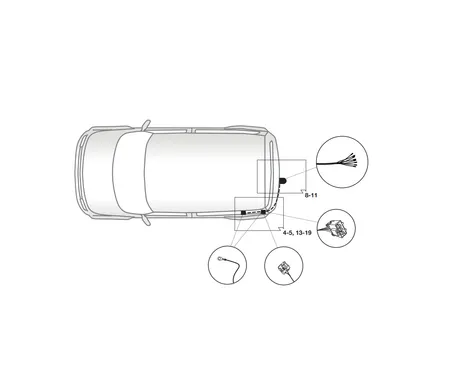 Электрика фаркопа Hak-System (7 pin) для Nissan Juke 2010- 16140510 в 