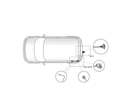 Электрика фаркопа Hak-System (13 pin) для Nissan Cube 2010- 26140510 в 