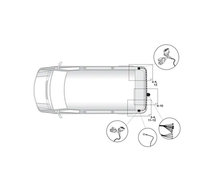 Электрика фаркопа Hak-System (13 pin) для Opel Movano 2006-2010 26500521 в 