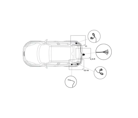 Электрика фаркопа Hak-System (7 pin) для Nissan Juke 2014- 16140528 в 