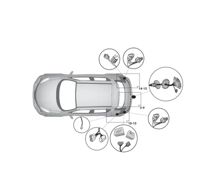 Электрика фаркопа Hak-System (7 pin) для Nissan Juke II F16 2019- 12140543 в 