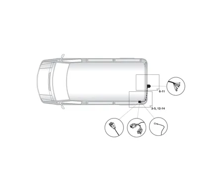 Электрика фаркопа Hak-System (7 pin) для Nissan NV200 2009- 12140515 в 