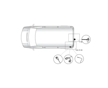 Электрика фаркопа Hak-System (13 pin) для Nissan NV200 2009- 21140515 в 