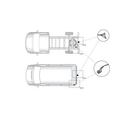 Электрика фаркопа Hak-System (7 pin) для Opel Movano 2010- 12500549 в 