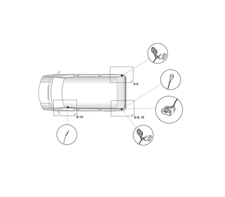 Электрика фаркопа Hak-System (13 pin) для Opel Movano 2010- 22500549 в 