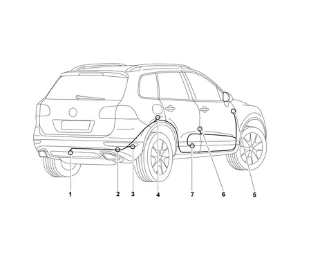 Электрика фаркопа Westfalia (13 pin) для Porsche Cayenne 2010-2017, (кроме а/м с адаптивным круиз-кон) 321765300113 в 