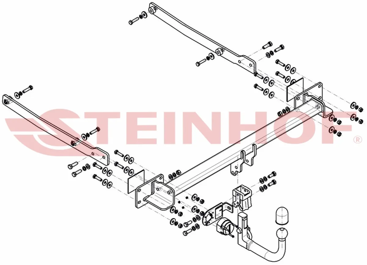 Фаркоп Steinhof для Mercedes C-class 2011-2015 (купе) M-151 в 