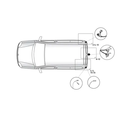 Электрика фаркопа Hak-System (13 pin) для Renault Kangoo 2008-2013 21180516 в 