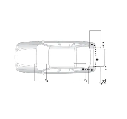 Электрика фаркопа Hak-System (13 pin) для Renault Laguna 2001-2007 26180513 в 