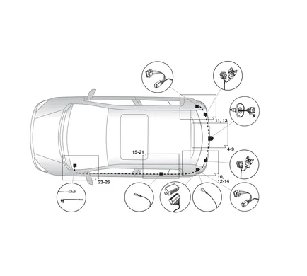 Электрика фаркопа Hak-System (7 pin) для Renault Megane Coupé 2009-2016 12180521 в 