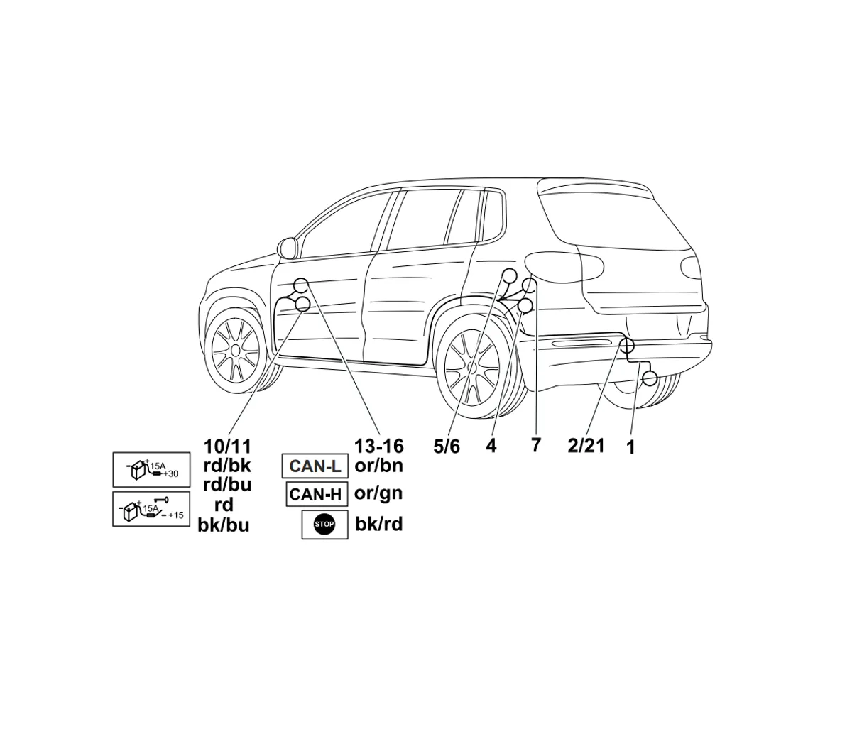 Электрика фаркопа Westfalia (7 pin) для Volkswagen Tiguan 2007-2015 321600300107 в 