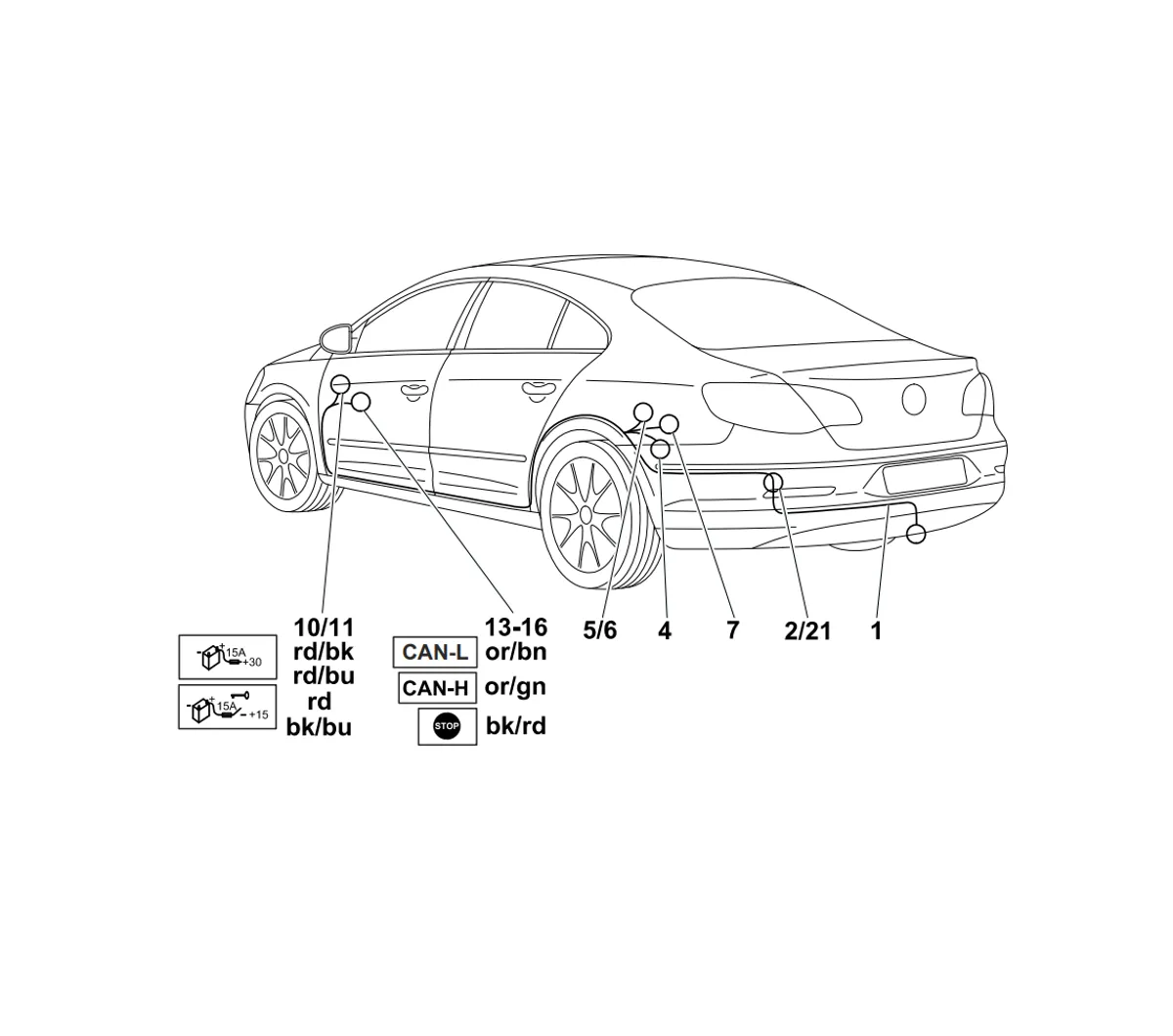 Электрика фаркопа Westfalia (13 pin) для Volkswagen Passat CC 2012-2017 321600300113 в 