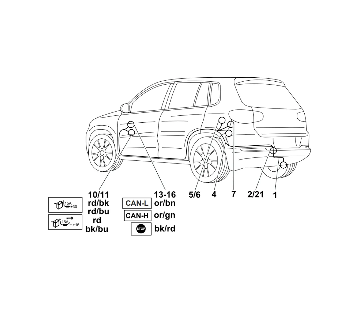 Электрика фаркопа Westfalia (13 pin) для Volkswagen Tiguan 2007-2015 321600300113 в 