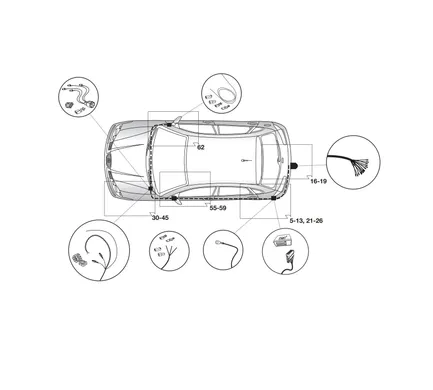 Электрика фаркопа Hak-System (13 pin) для Seat Ibiza 2008-2015 21500551 в 