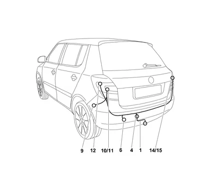 Электрика фаркопа Westfalia (7 pin) для Skoda Fabia 2008-2014 317400300107 в 