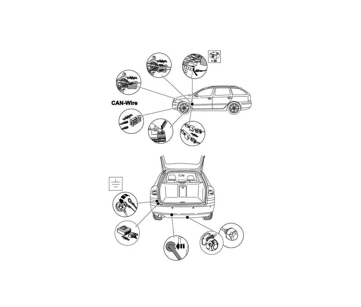 Электрика фаркопа Brink (7 pin) для Skoda Octavia 2004-2013 748163 в 