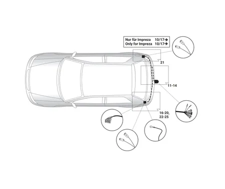 Электрика фаркопа Hak-System (13 pin) для Subaru Impreza 2012-2017 26230530 в 