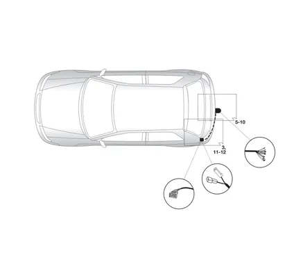 Электрика фаркопа Hak-System (7 pin) для Subaru Tribeca 2006-2014 16230508 в 