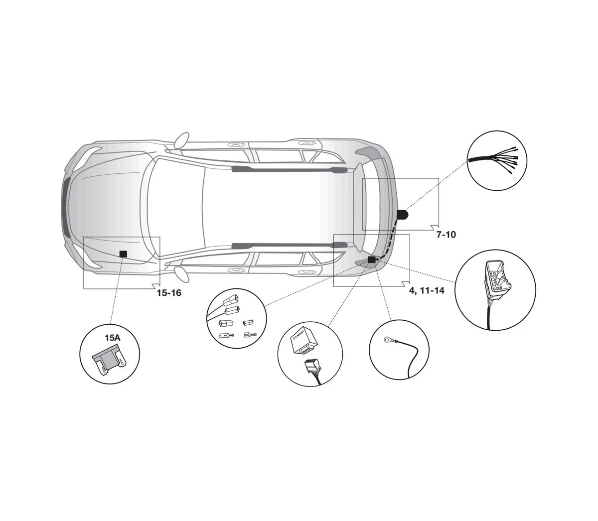 Электрика фаркопа Brink (7 pin) для Toyota RAV4 2013-2018 754131 в 