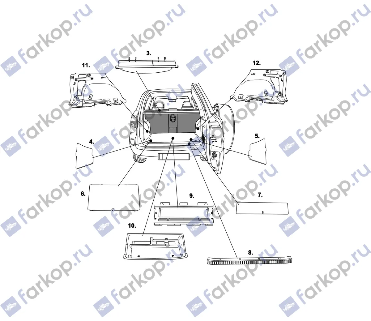 Электрика фаркопа Brink (7 pin) для Toyota RAV4 2006-2013 753921 в 