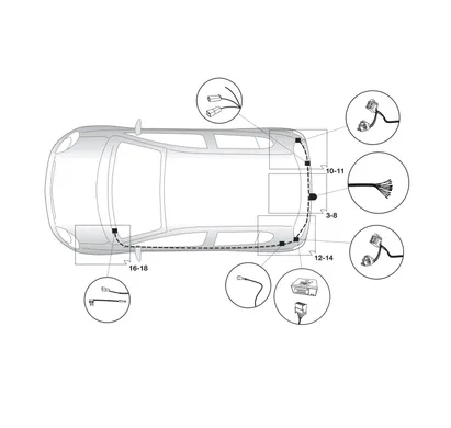 Электрика фаркопа Hak-System (13 pin) для Toyota Yaris 2014-2017 21250544 в 