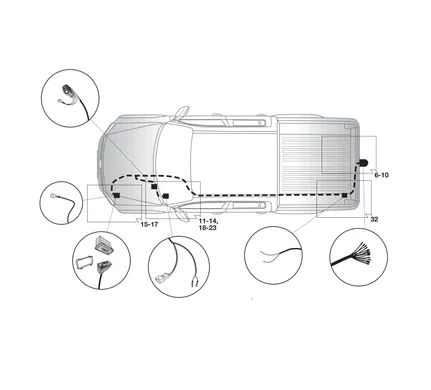 Электрика фаркопа Brink (13 pin) для Volkswagen Amarok 2010- 756764 в 