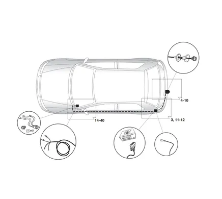 Электрика фаркопа Brink (7 pin) для Volkswagen Tiguan 2007-2016 756693 в 