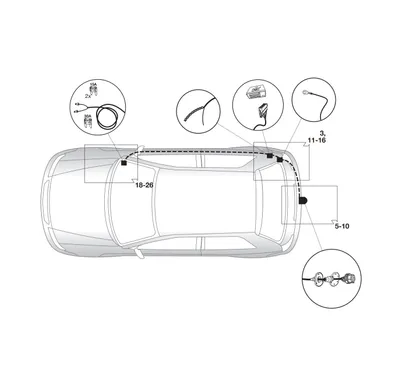 Электрика фаркопа Hak-System (7 pin) для Volkswagen Touareg 2002-2010 12270534 в 