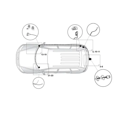 Электрика фаркопа Hak-System (13 pin) для Volkswagen Touareg 2010-2018 21270553 в 